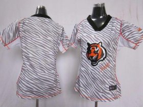 Wholesale Cheap Nike Bengals Blank Zebra Women\'s Stitched NFL Elite Jersey