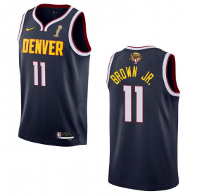 Wholesale Cheap Men\'s Denver Nuggets #11 Bruce Brown Navy 2023 Finals Champions Icon EditionStitched Basketball Jersey