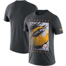 Wholesale Cheap Pittsburgh Steelers Nike Fan Gear Mezzo Icon Performance T-Shirt Heathered Charcoal