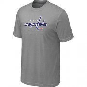 Wholesale Cheap Washington Capitals Big & Tall Logo Grey NHL T-Shirt
