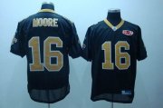 Wholesale Cheap Saints #16 Lance Moore Black With Super Bowl Patch Stitched NFL Jersey