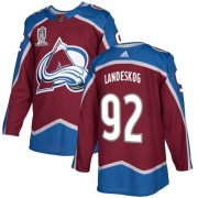 Wholesale Cheap Men's Colorado Avalanche #92 Gabriel Landeskog 2022 Stanley Cup Champions Patch Stitched Jersey