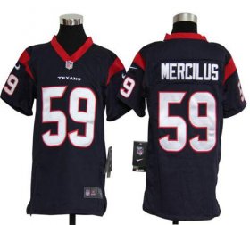 Wholesale Cheap Nike Texans #59 Whitney Mercilus Navy Blue Team Color Youth Stitched NFL Elite Jersey