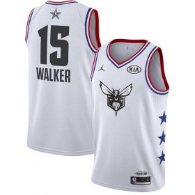 Wholesale Cheap Hornets #15 Kemba Walker White Basketball Jordan Swingman 2019 All-Star Game Jersey