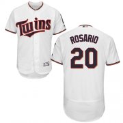 Wholesale Cheap Twins #20 Eddie Rosario White Flexbase Authentic Collection Stitched MLB Jersey