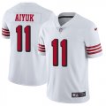 Wholesale Cheap Nike 49ers #11 Brandon Aiyuk White Men's Stitched NFL Limited Rush Jersey