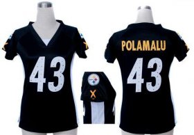 Wholesale Cheap Nike Steelers #43 Troy Polamalu Black Team Color Draft Him Name & Number Top Women\'s Stitched NFL Elite Jersey