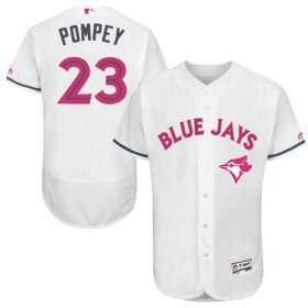 Wholesale Cheap Blue Jays #23 Dalton Pompey White Flexbase Authentic Collection Mother\'s Day Stitched MLB Jersey