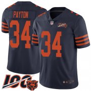 Wholesale Cheap Nike Bears #34 Walter Payton Navy Blue Alternate Men's Stitched NFL 100th Season Vapor Limited Jersey