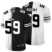 Cheap Carolina Panthers #59 Luke Kuechly Men's Black V White Peace Split Nike Vapor Untouchable Limited NFL Jersey