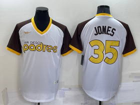 Wholesale Cheap Men\'s San Diego Padres #35 Randy Jones White Stitched Cooperstown Cool Base Nike Jersey