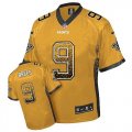 Wholesale Cheap Nike Saints #9 Drew Brees Gold Men's Stitched NFL Elite Drift Fashion Jersey