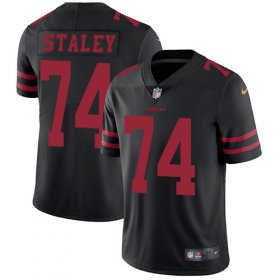 Wholesale Cheap Nike 49ers #74 Joe Staley Black Alternate Men\'s Stitched NFL Vapor Untouchable Limited Jersey