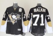 Wholesale Cheap Penguins #71 Evgeni Malkin Black Stitched NHL Jersey
