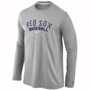 Wholesale Cheap Boston Red Sox Long Sleeve MLB T-Shirt Grey