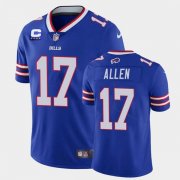 Wholesale Cheap Men's Buffalo Bills #17 Josh Allen Royal With 4-star C Patch 2022 Vapor Untouchable Limited Stitched Jersey