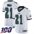 Wholesale Cheap Nike Eagles #21 Jalen Mills White Men's Stitched NFL 100th Season Vapor Untouchable Limited Jersey