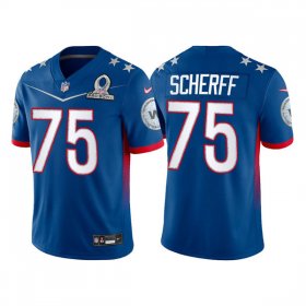 Wholesale Cheap Men\'s Washington Football Team #75 Brandon Scherff 2022 Royal NFC Pro Bowl Stitched Jersey