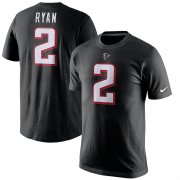 Wholesale Cheap Atlanta Falcons #2 Matt Ryan Nike Player Pride Name & Number T-Shirt Black