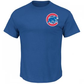 Wholesale Cheap Men\'s Chicago Cubs Majestic Royal New Wordmark T-Shirt
