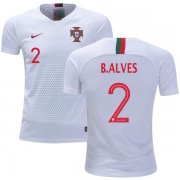 Wholesale Cheap Portugal #2 Bruno Alves Away Kid Soccer Country Jersey