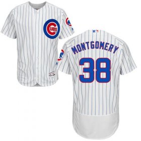 Wholesale Cheap Cubs #38 Mike Montgomery White Flexbase Authentic Collection Stitched MLB Jersey