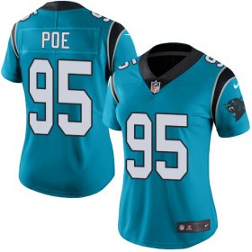 Wholesale Cheap Nike Panthers #95 Dontari Poe Blue Alternate Women\'s Stitched NFL Vapor Untouchable Limited Jersey