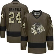 Wholesale Cheap Blackhawks #24 Phillip Danault Green Salute to Service Stitched NHL Jersey
