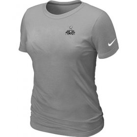 Wholesale Cheap Women\'s Nike Seattle Seahawks Super Bowl XLVIII Champions Trophy Collection Locker Room T-Shirt Light Grey