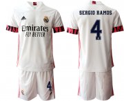 Wholesale Cheap Men 2020-2021 club Real Madrid home 4 white Soccer Jerseys1
