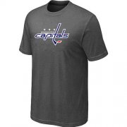 Wholesale Cheap Washington Capitals Big & Tall Logo Crow Grey NHL T-Shirt