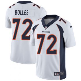 Wholesale Cheap Nike Broncos #72 Garett Bolles White Men\'s Stitched NFL Vapor Untouchable Limited Jersey