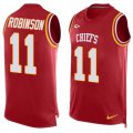 Wholesale Cheap Nike Chiefs #11 Demarcus Robinson Red Team Color Men's Stitched NFL Limited Tank Top Jersey