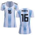 Wholesale Cheap Women's Argentina #16 Perotti Home Soccer Country Jersey