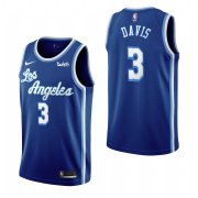 Wholesale Cheap Los Angeles Lakers #3 Anthony Davis Blue 2019-20 Classic Edition Stitched NBA Jersey