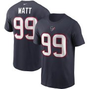 Wholesale Cheap Houston Texans #99 J.J. Watt Nike Team Player Name & Number T-Shirt Navy