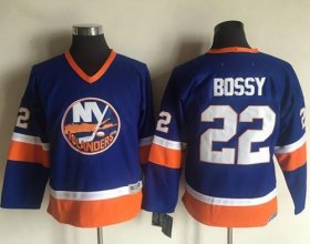 Wholesale Cheap Islanders #22 Mike Bossy Light Blue CCM Throwback Stitched Youth NHL Jersey