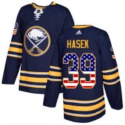 Wholesale Cheap Adidas Sabres #39 Dominik Hasek Navy Blue Home Authentic USA Flag Stitched NHL Jersey