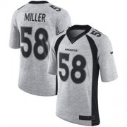 Wholesale Cheap Nike Broncos #58 Von Miller Gray Men's Stitched NFL Limited Gridiron Gray II Jersey