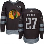 Wholesale Cheap Adidas Blackhawks #27 Jeremy Roenick Black 1917-2017 100th Anniversary Stitched NHL Jersey