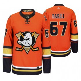 Wholesale Cheap Anaheim Ducks #67 Rickard Rakell Men\'s 2019-20 Third Orange Alternate Stitched NHL Jersey