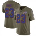 Wholesale Cheap Nike Bills #23 Micah Hyde Olive Men's Stitched NFL Limited 2017 Salute To Service Jersey