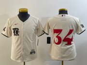 Wholesale Cheap Youth Texas Rangers #34 Nolan Ryan Cream 2023 City Connect Stitched Baseball Jersey