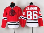 Wholesale Cheap Blackhawks #86 Teuvo Teravainen Red(Red Skull) Stitched Youth NHL Jersey