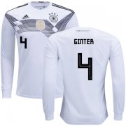 Wholesale Cheap Germany #4 Ginter Home Long Sleeves Kid Soccer Country Jersey
