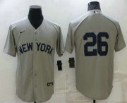 Wholesale Cheap Men's New York Yankees #26 DJ LeMahieu 2021 Grey Field of Dreams Cool Base Stitched Baseball Jersey