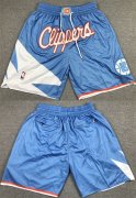 Wholesale Cheap Men's Los Angeles Clippers Blue Shorts (Run Small)