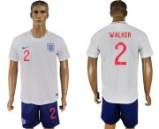 Wholesale Cheap England #2 Walker Home Soccer Country Jersey