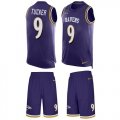 Wholesale Cheap Nike Ravens #9 Justin Tucker Purple Team Color Men's Stitched NFL Limited Tank Top Suit Jersey
