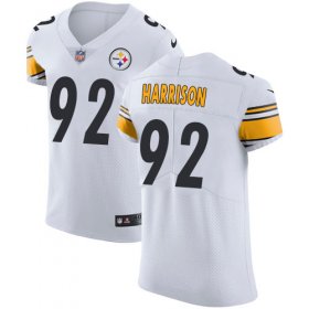 Wholesale Cheap Nike Steelers #92 James Harrison White Men\'s Stitched NFL Vapor Untouchable Elite Jersey